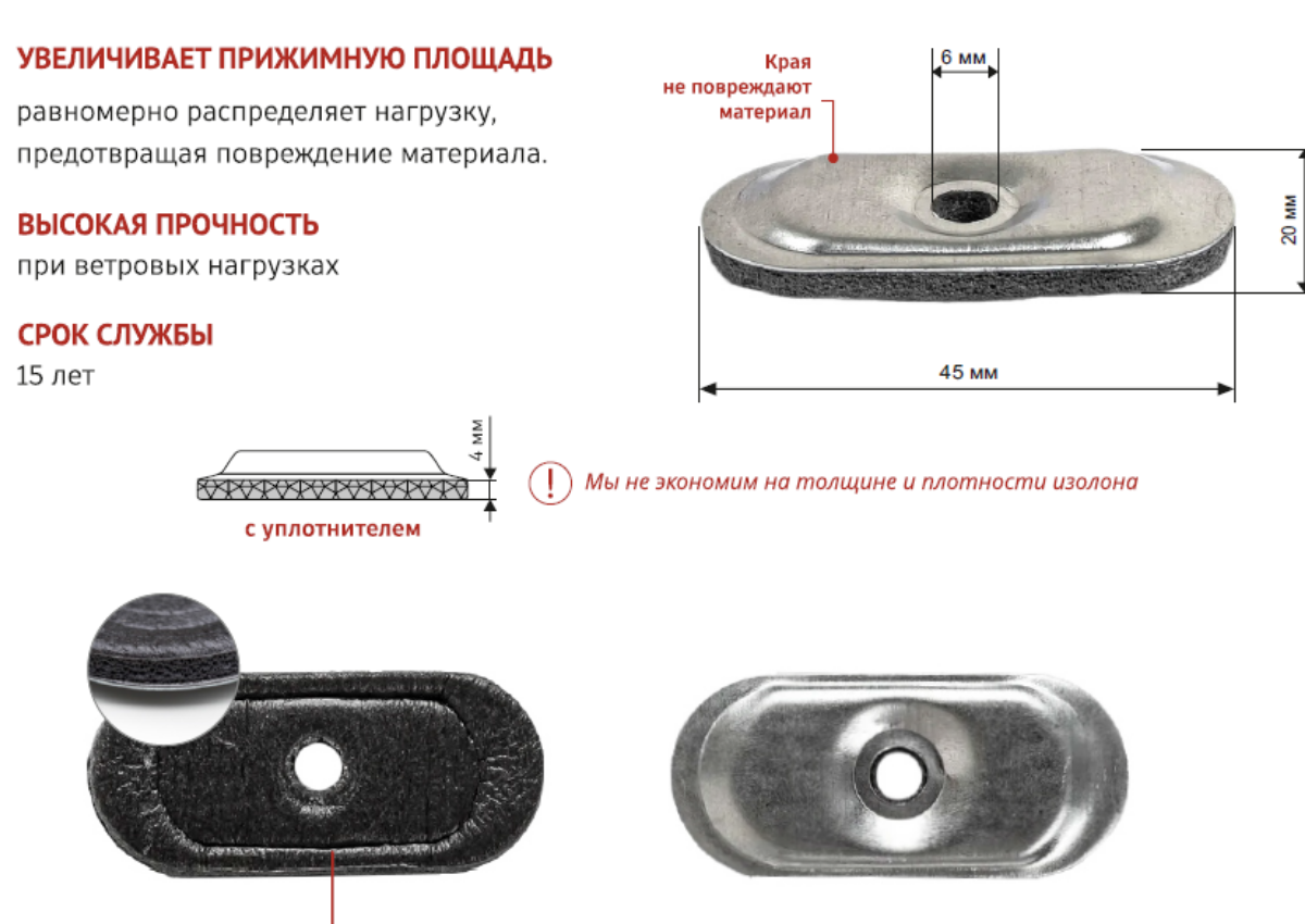 Шайба металлическая для торца (25 шт.)