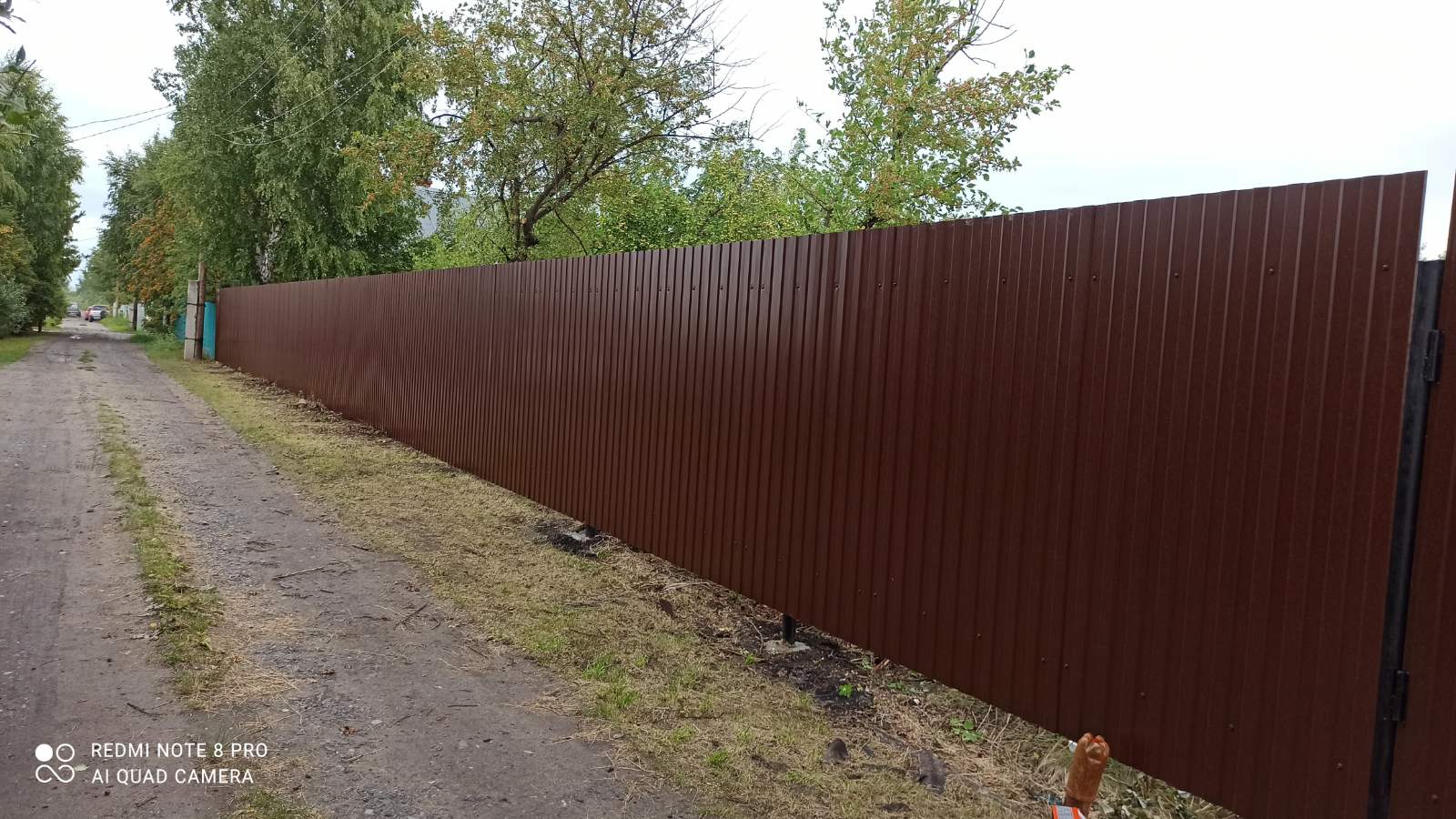 Забор из профнастила с полимерным покрытием "Шоколад" 