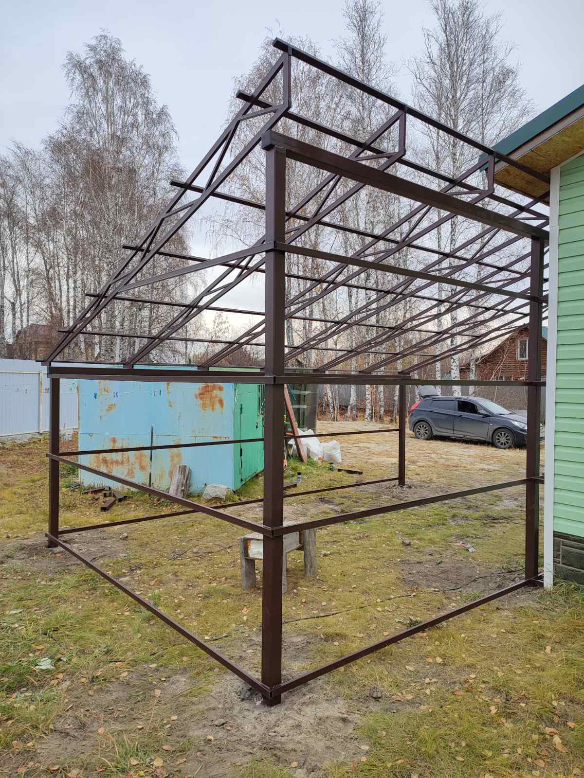 Навес №5 ширина 3,6 - 4,5 м 